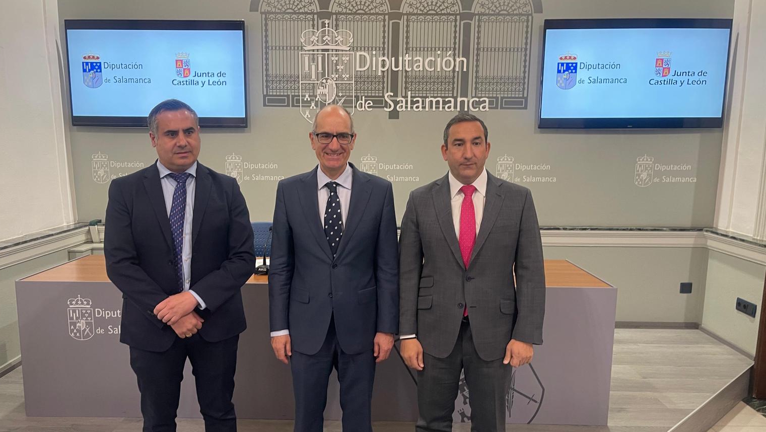 Antonio Labrador, Javier Iglesias y Eloy Ruiz en la presentación