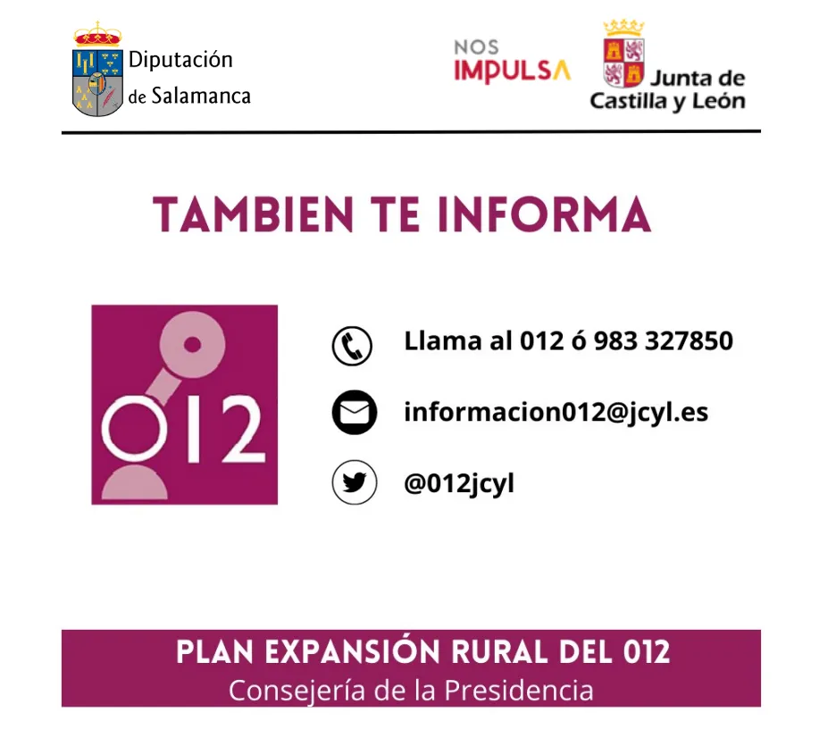 Servicio 012 de la Junta de Castilla y León - Plan de expansión rural en la provincia de Salamanca